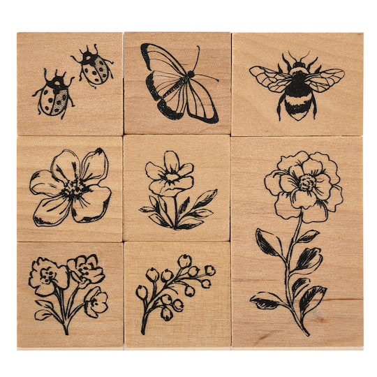 Flower Wood Stamp Set by Recollections&#x2122;